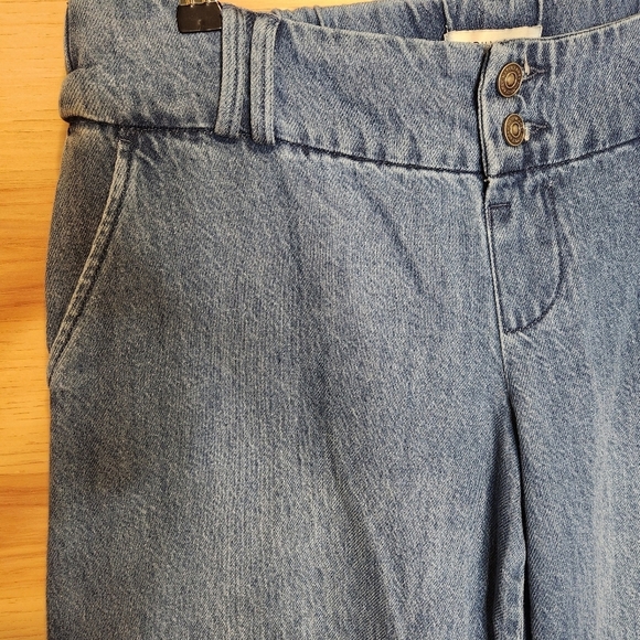 HAPPILY GREY MEGAN WIDE LEG A LINE DENIM JEAN TROUSER SIZE 30 SIZE 11 NWT - Picture 10 of 10